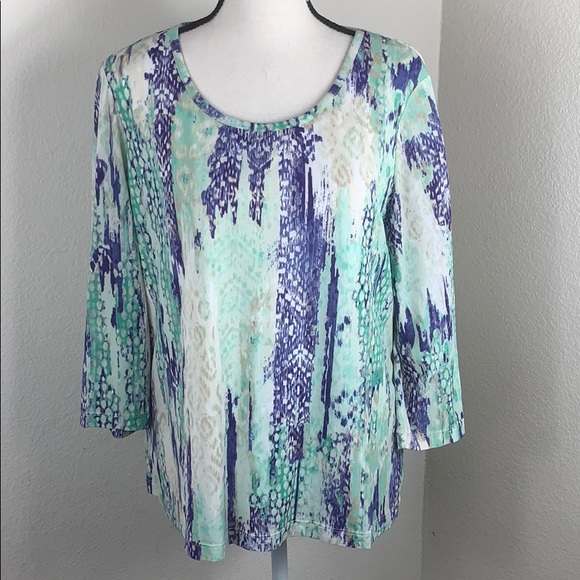 Chico's Tops - Chico’s abstract snake print long sleeve top